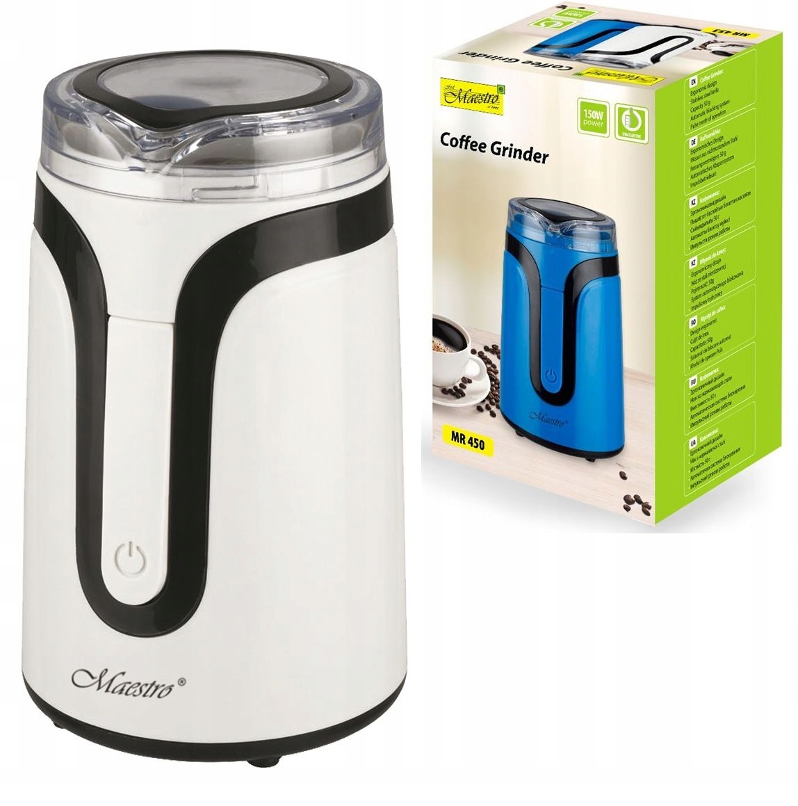 

Mocny Młynek Elektryczny Do Mielenia Kawy 150W 50g
