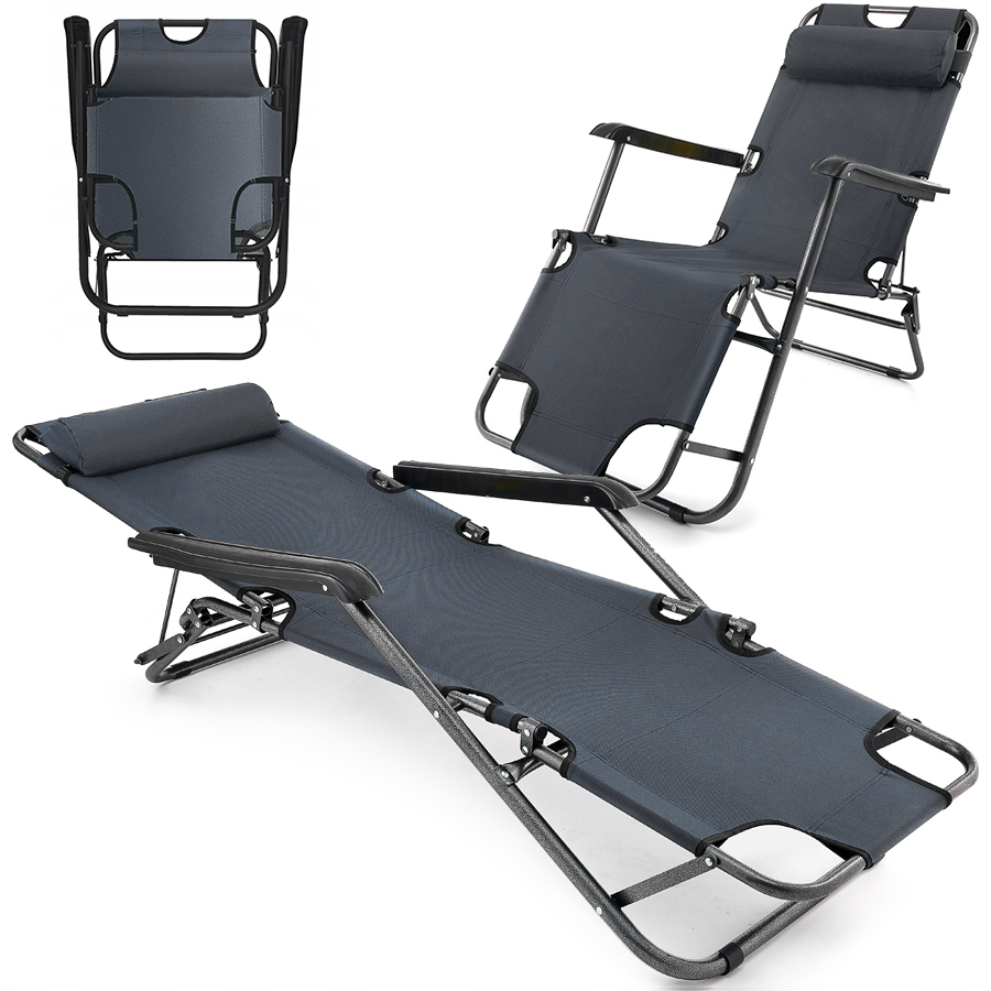 Leżak Plażowy Fotel Ogrodowy Soprato Składany 3 2W1