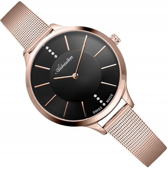 Elegantní A Módní Dámské Hodinky Adriatica A3433.9116Q Růžovo-zlaté 36 mm