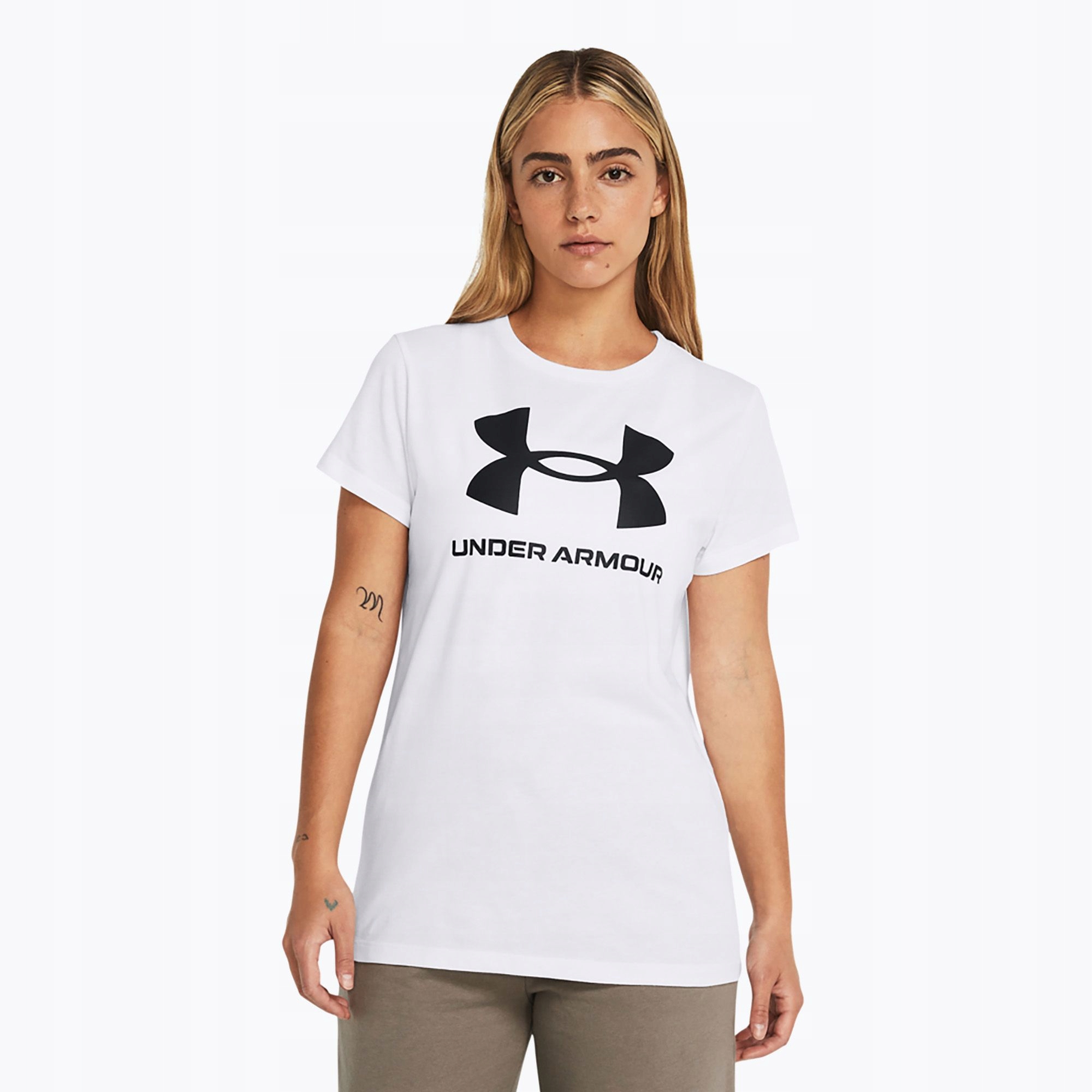 Tričko Dámské Sportovní Tričko Bílé Under Armour Rival Logo XXL