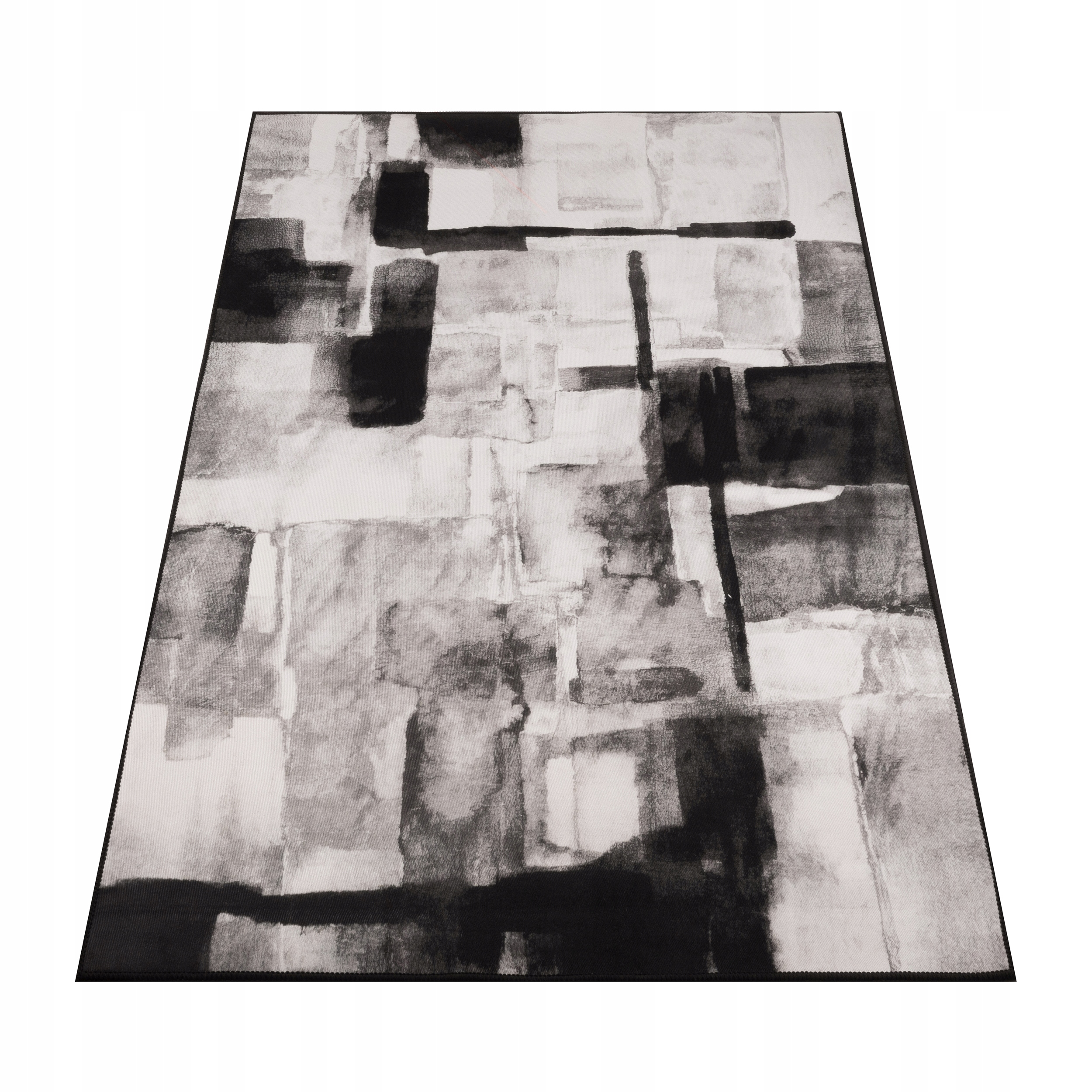 Koberec Do Obývacího Pokoje 200x300 Šedý Černý Moderní Protiskluzový Loft