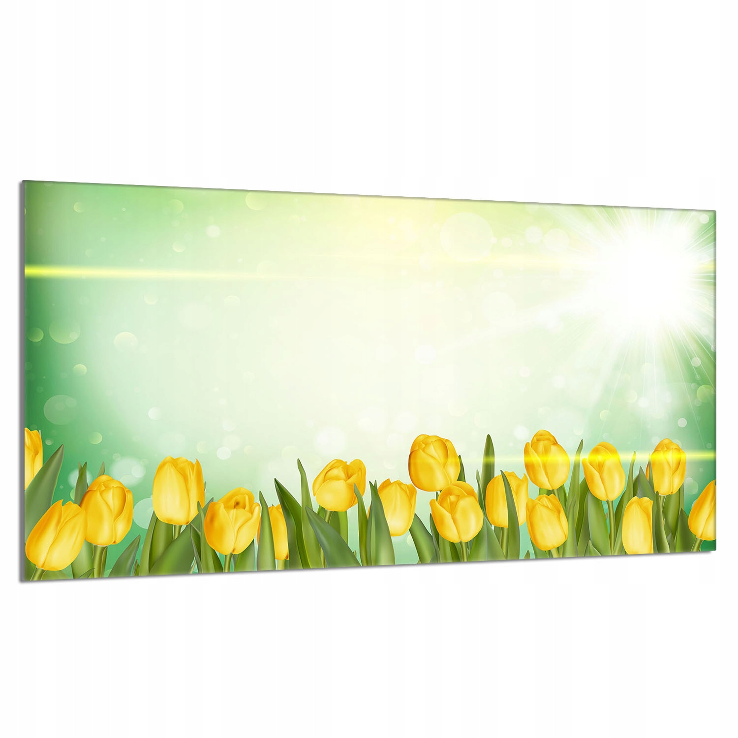 Skleněná ochranná deska na sporák 90x52 Tulipány Do Kuchyně