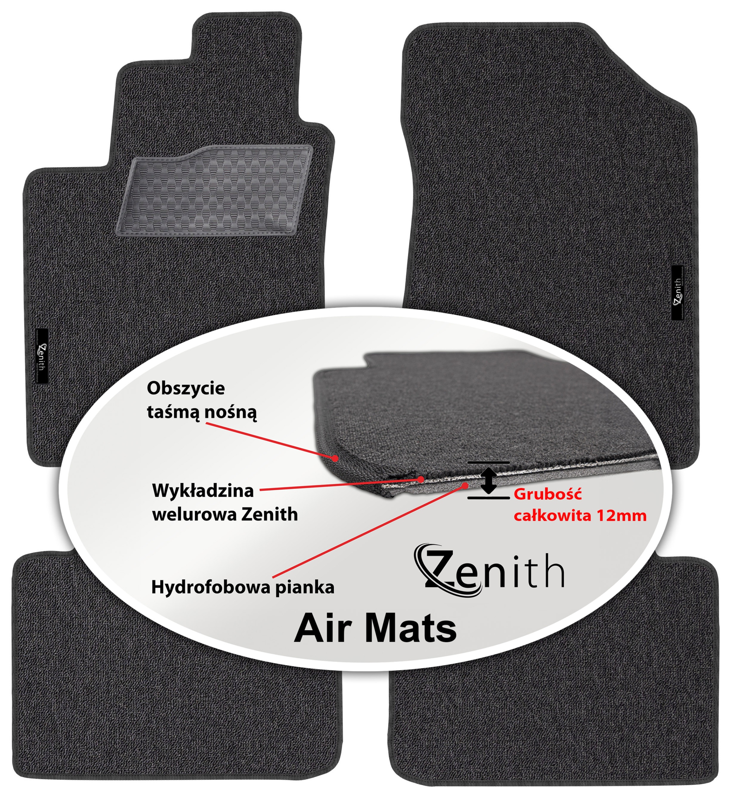 Hyundai Sonata V Sd 2005-2010 Velúrové koberčeky do auta Zenith Air Mats