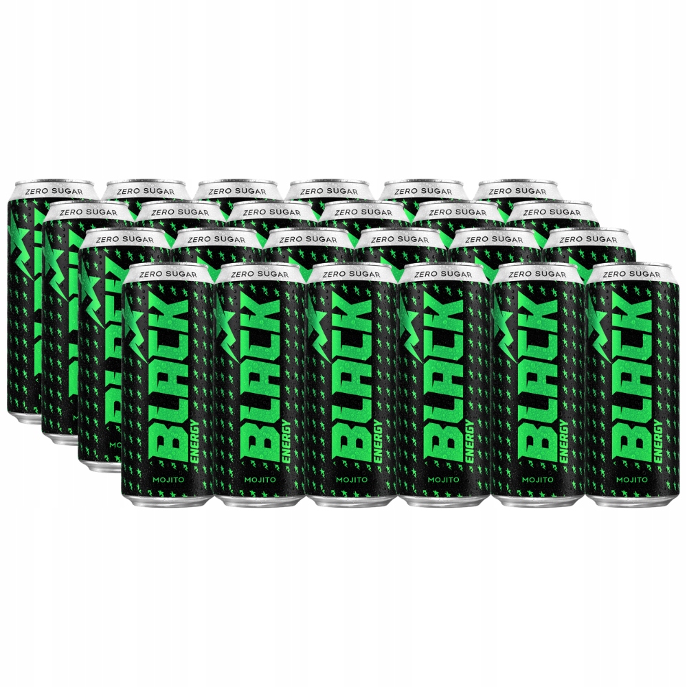Black Energy Zero Mojito Sycený energetický nápoj 500 ml x 24 kusů