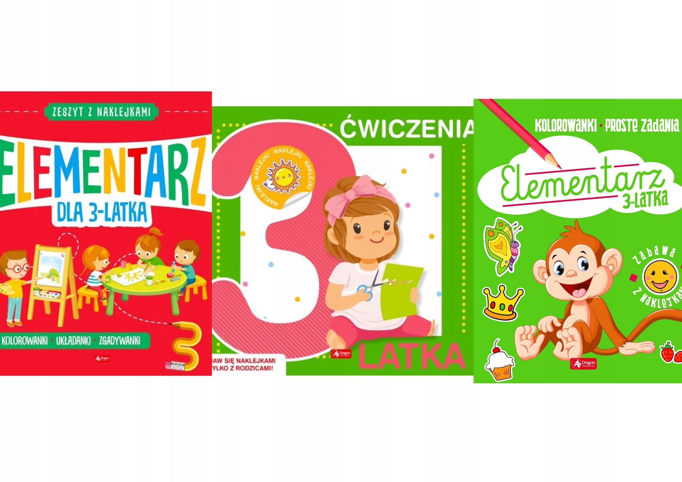 Zestaw Elementarze 3-latka NAKLEJKI