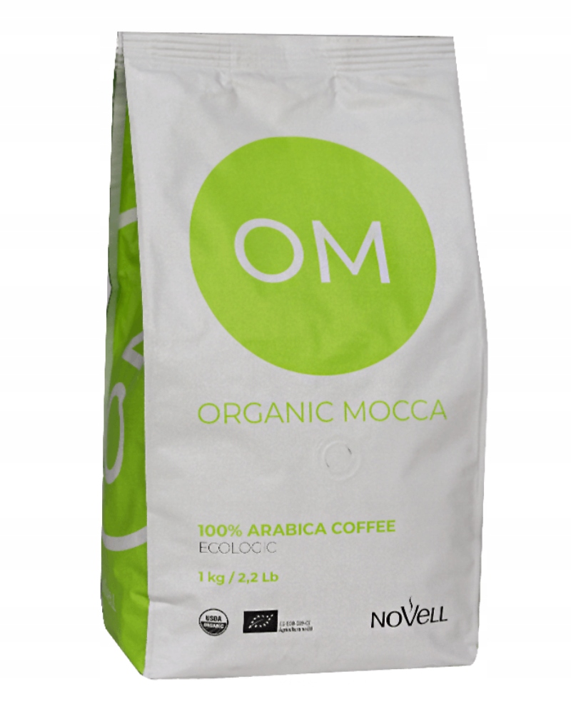 Káva zrnková Novell Organic Mocca 1kg videobook Bonus