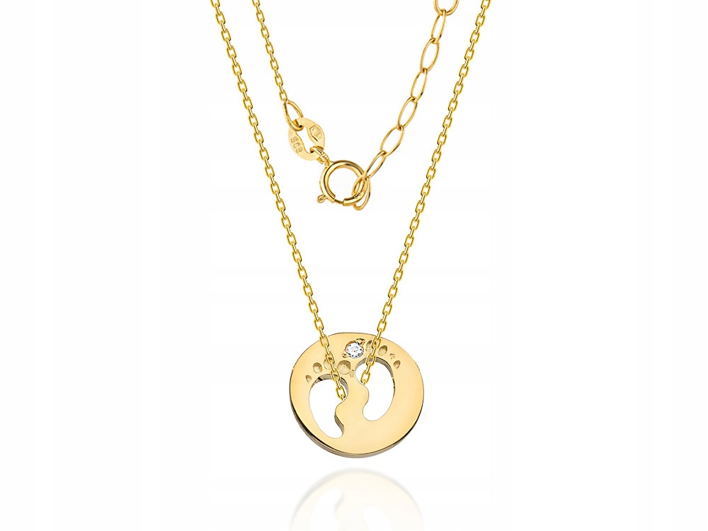 Zlatý Náhrdelník 585 Nohy S Brilianty 0,005 ct