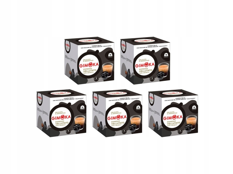 Kapsułki Gimoka Vellutato do ekspresu Nescafe Dolce Gusto 5 x 16 szt.