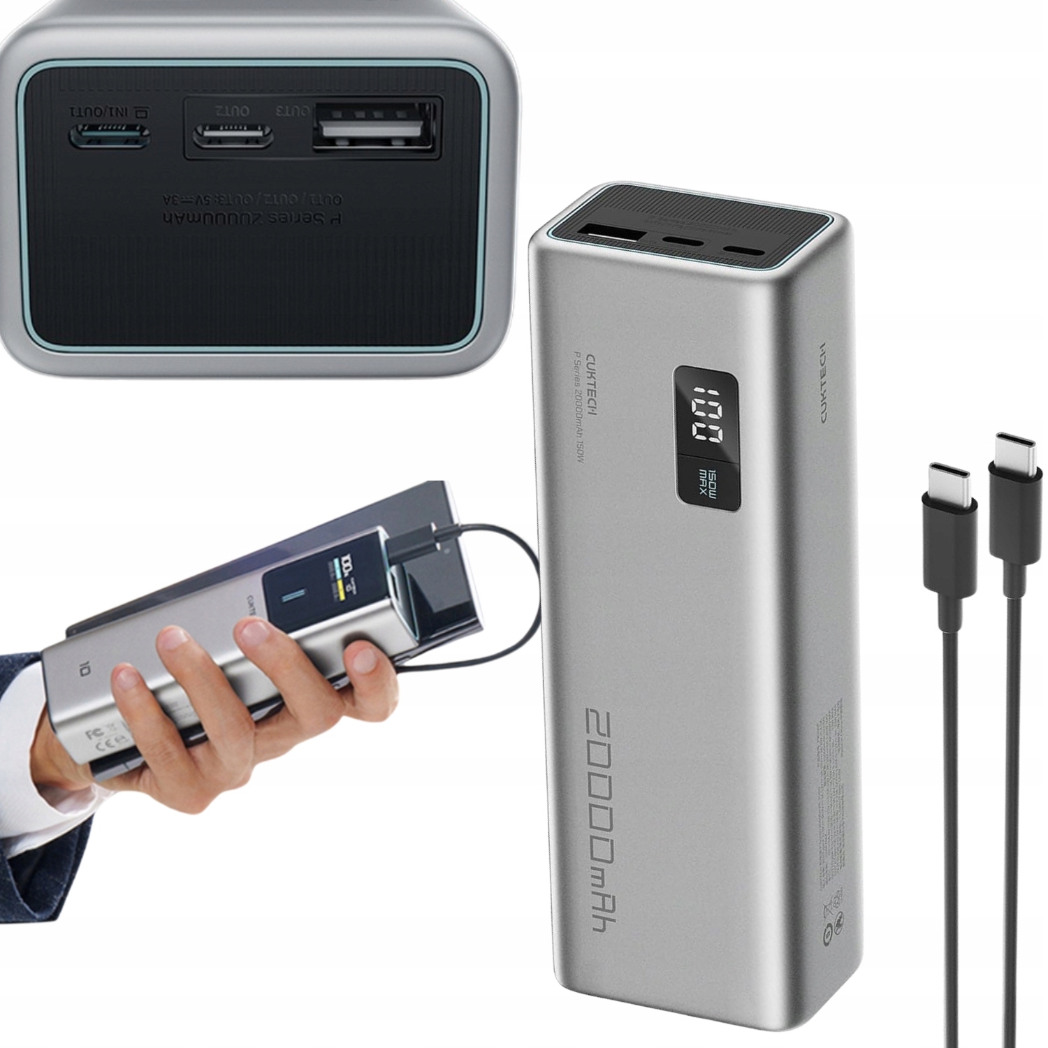 Powerbanka 20000MAH Výkonná 150W Usb-c A Rýchle Nabíjanie Rýchle Cuktech