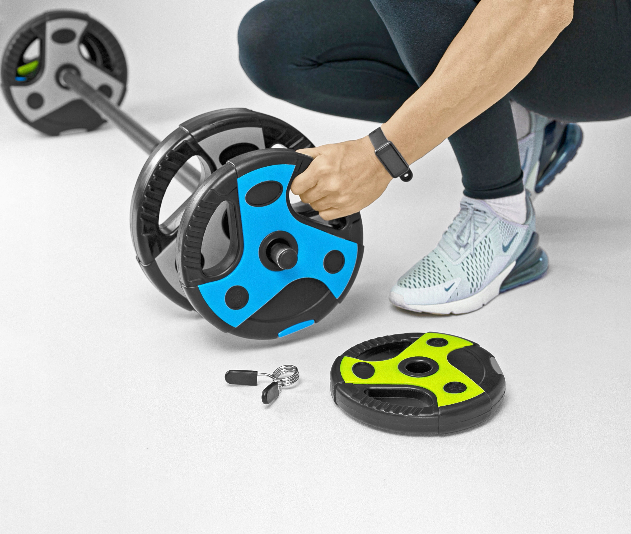 SZTANGA SKRĘCANA Z OBCIĄŻENIEM REGULOWANA ZESTAW GRYF Z OBCIĄŻENIEM 20kg Waga 20 kg