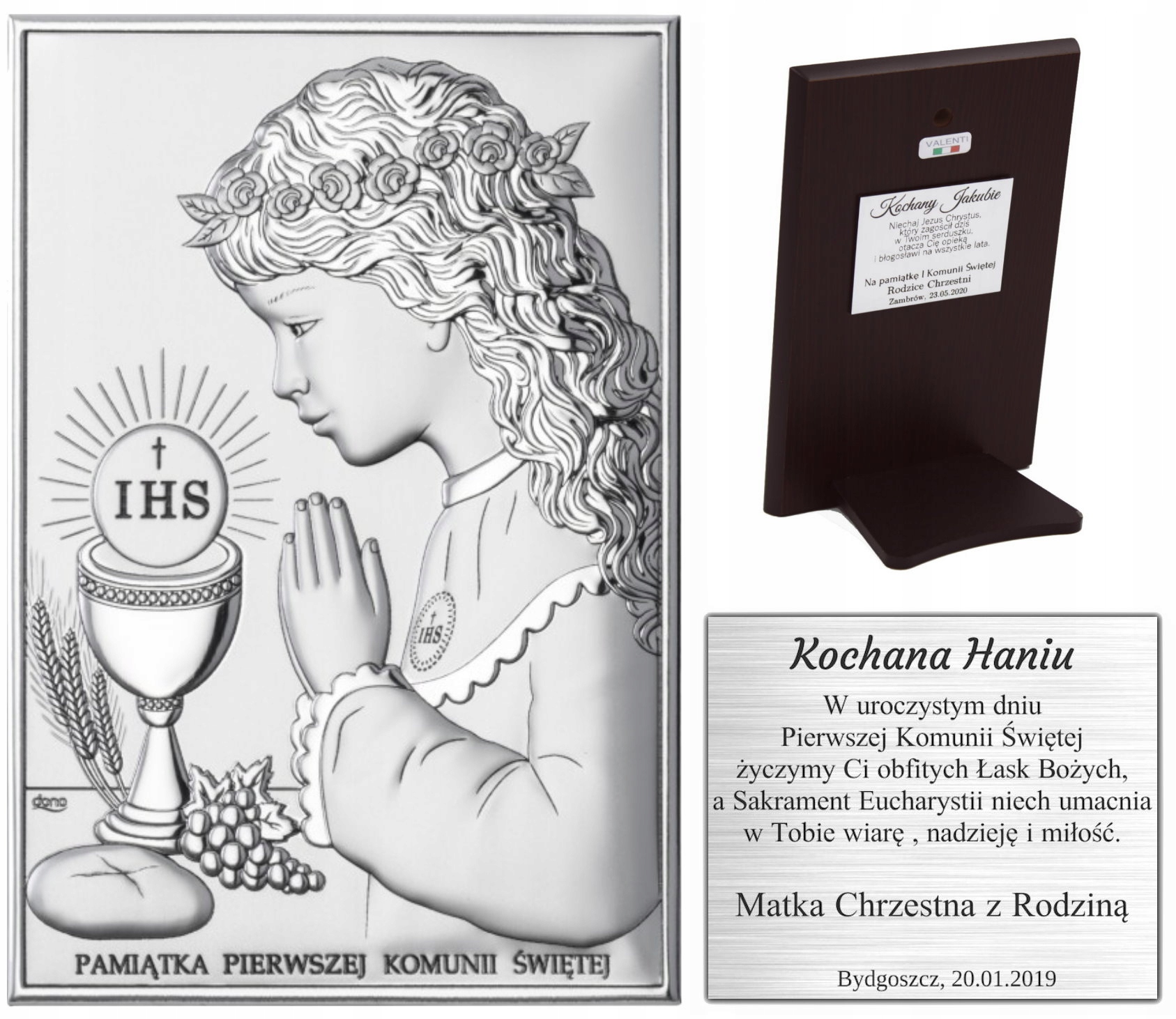 Suvenýr Svatého Přijímání Rytina Obraz Stříbrný