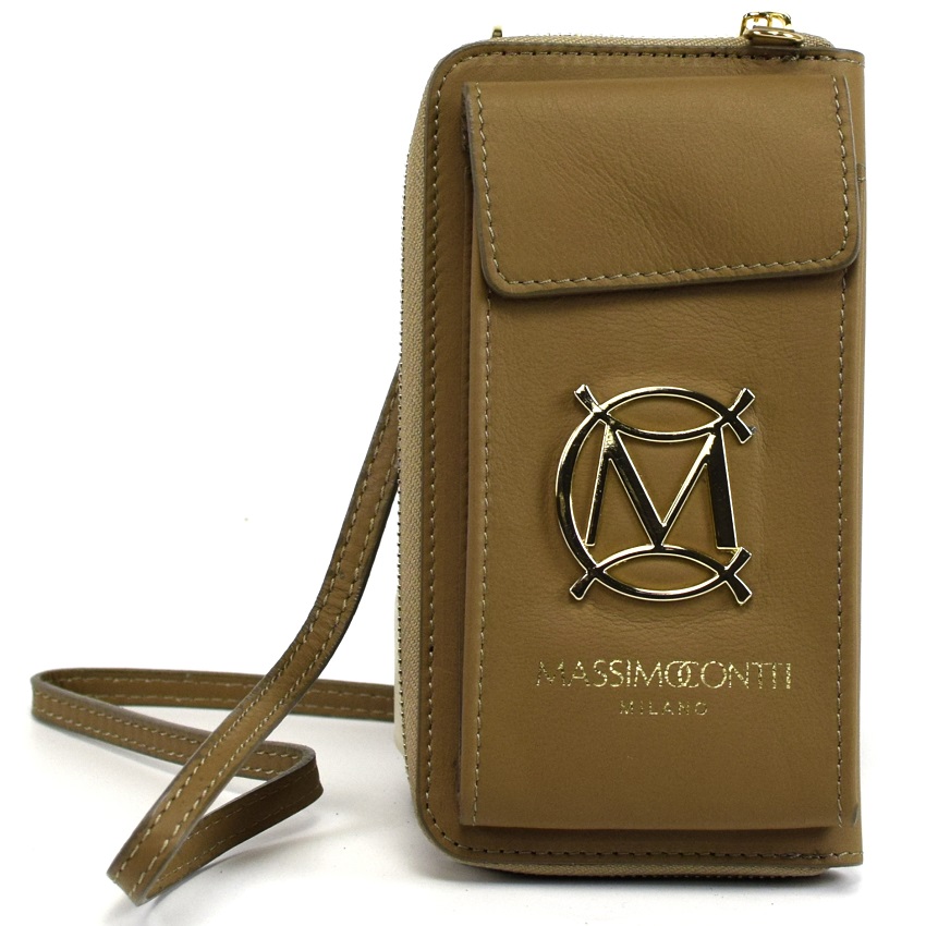 PORTFEL ROWERÓWKA SKÓRA NAT. NA TELEFON BEŻ 809F Marka inna