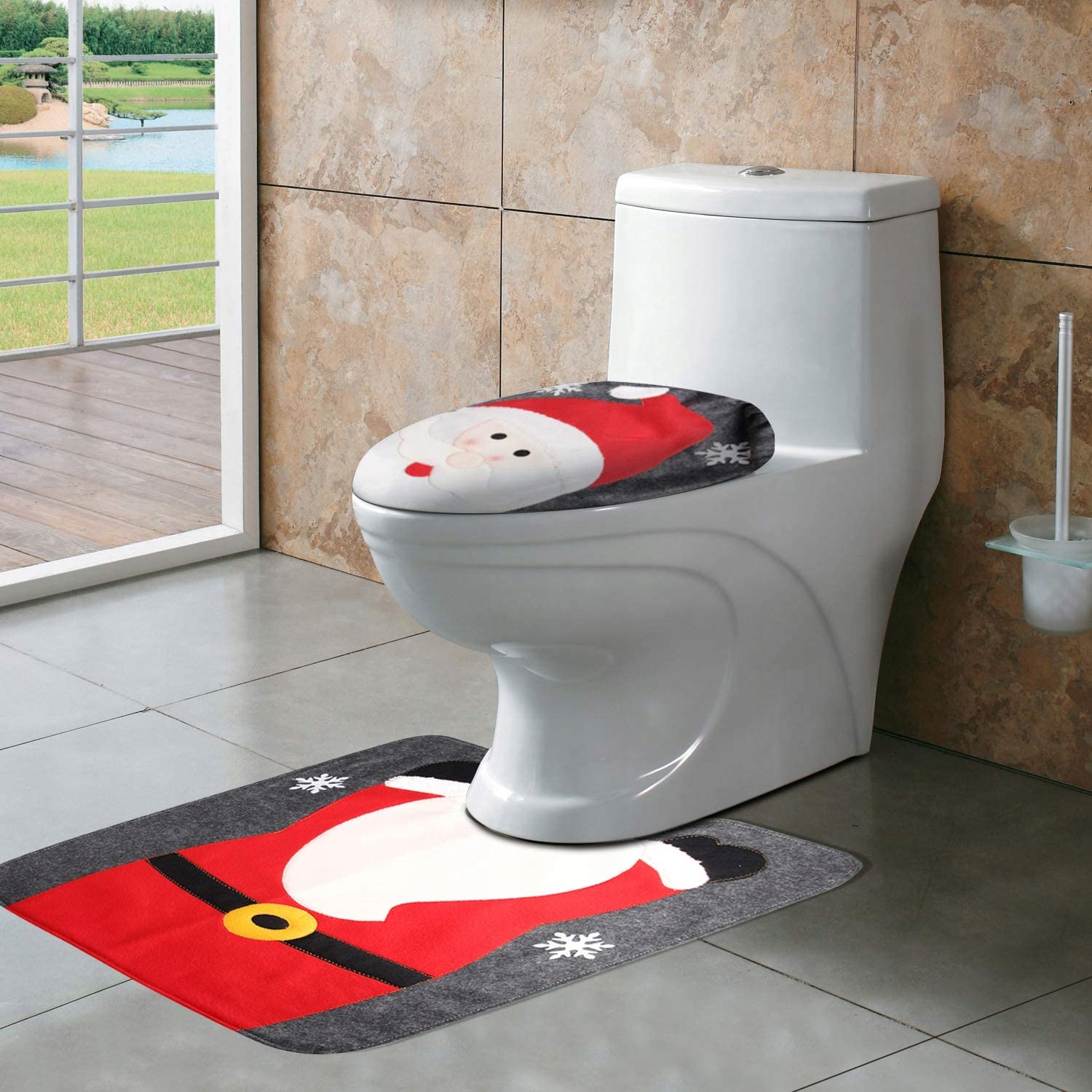 ZESTAW POKROWIEC ŚWIĄTECZNY NA WC ŚWIĘTY MIKOŁAJ Marka Tutumi