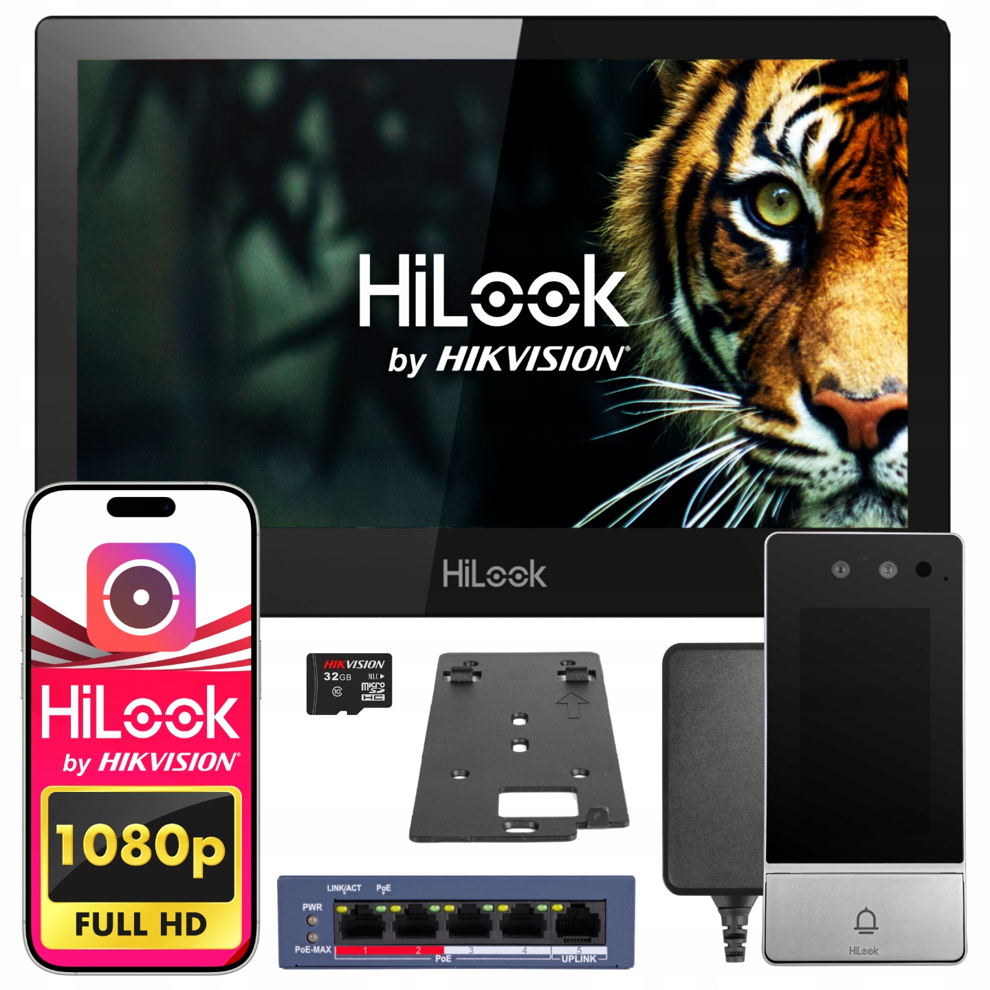 Wideodomofon Ip-vis-ultra Ip 10" Cali Brama Furtka Kod Wifi Hilook