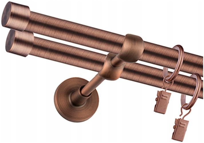 

Karnisz Podwójny Miedź 19mm 180cm Różne