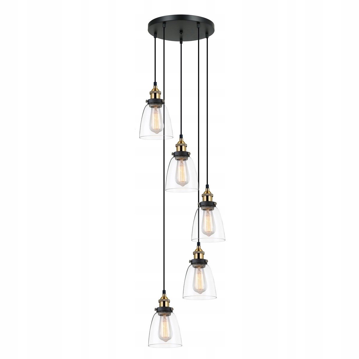 Lampa wisząca Italux Francis MDM-2563/5 Gd+cl