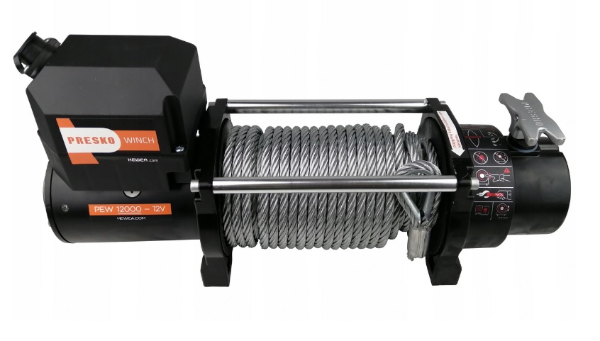 Лебедка 12000LBS 12V 5.5 T PRESCO 5450KG эвакуатор