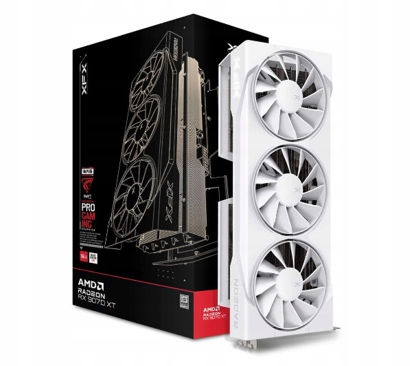 Karta graficzna Xfx Swift Radeon Rx 9070 Xt White Triple Fan Gaming Edition