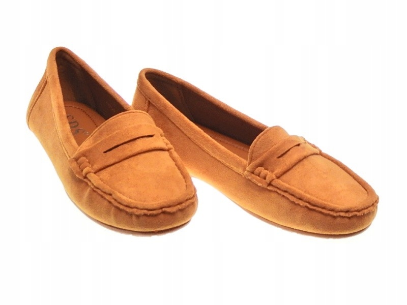 DAMSKIE ZAMSZOWE MOKASYNY Camel r.40 Kolor brązowy