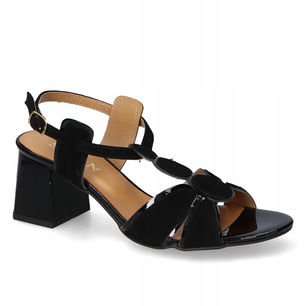 Sandály Sagan 4802 Černý lak/semiš 37