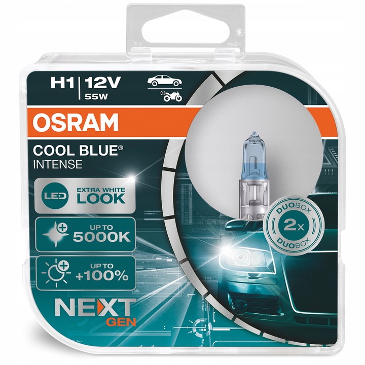 

2x H1 Osram Żarówki 5000K Cool Blue Next Gen 100%