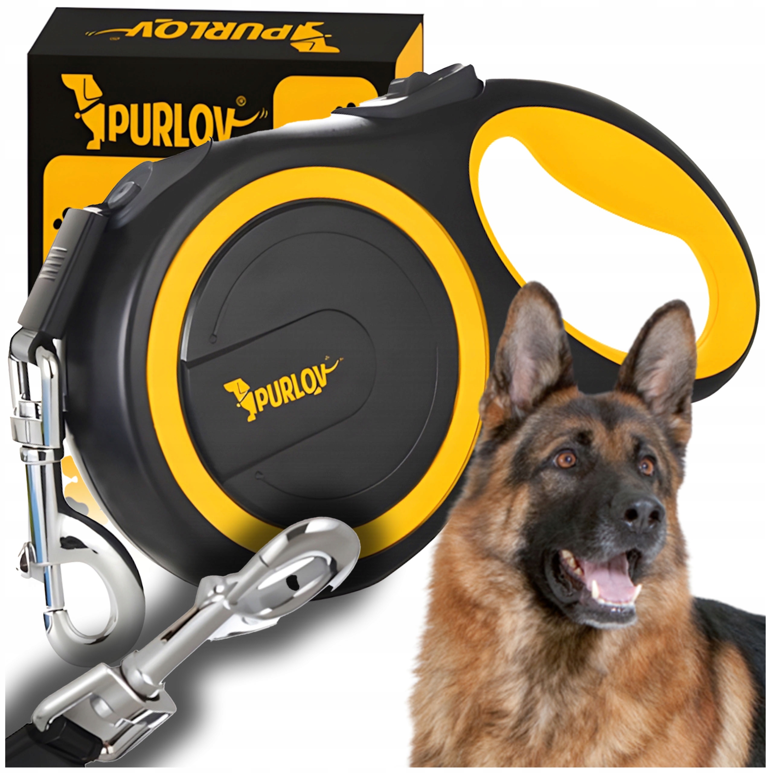 Levně Vodítko Automatická Pro Psa Páska S Blokádou Silná Svinovací 50KG 8M Moderní