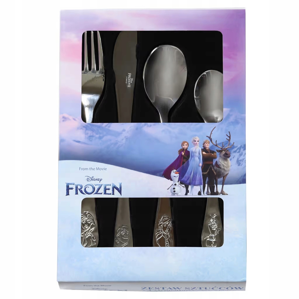 

Zestaw sztućców metalowych Kraina Lodu 4szt.
