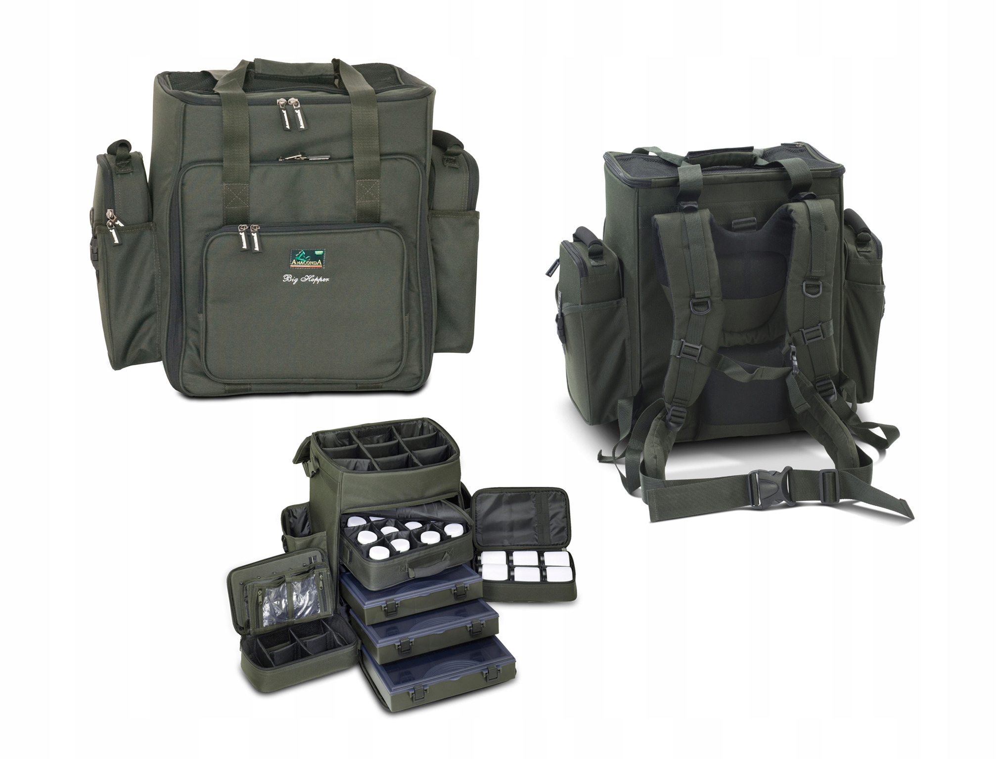 Duża Praktyczna Torba Plecak Anaconda Big Hopper