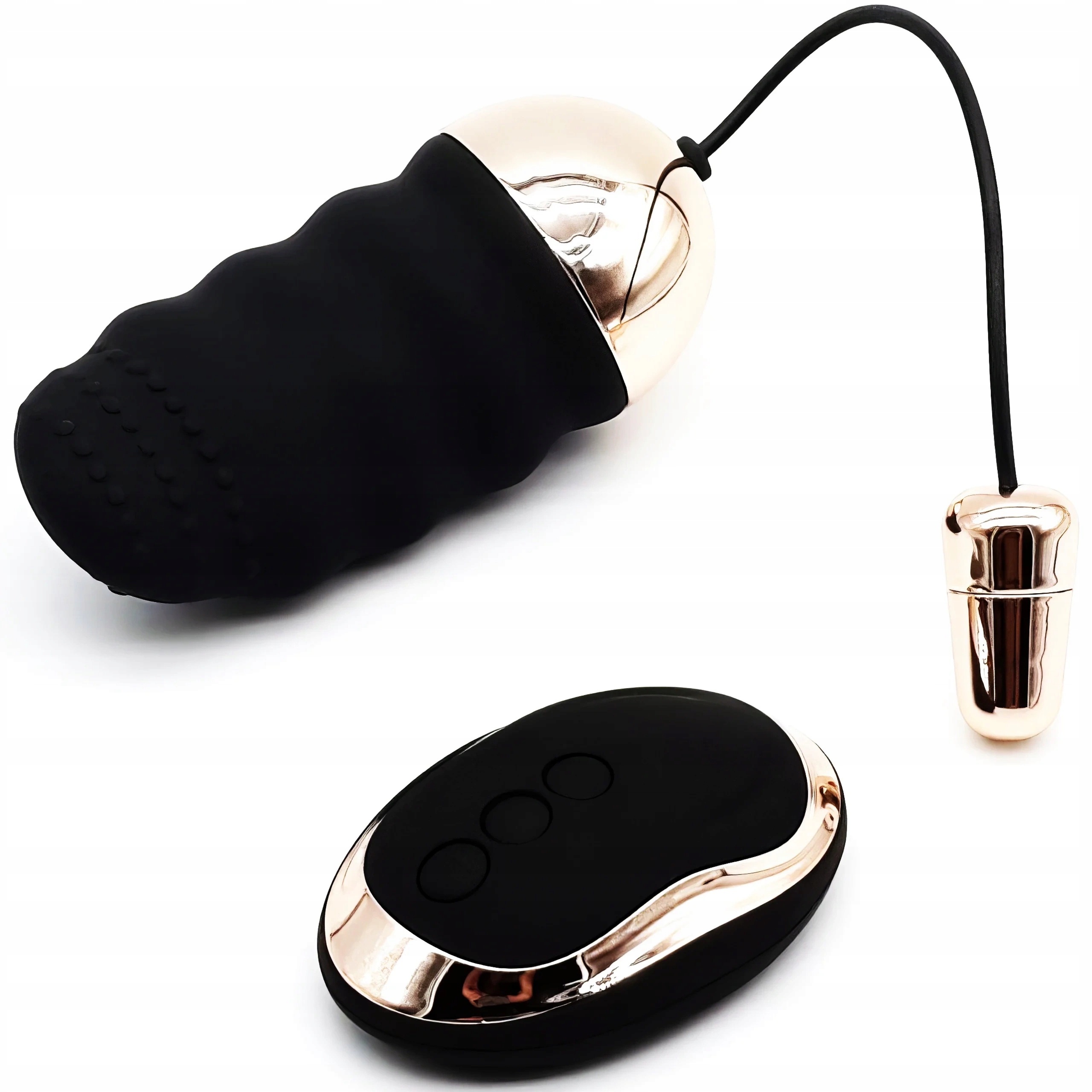 Jajeczko Wibrujące Z Pilotem 10 Trybów Silikonowe Czarny USB Stymulator