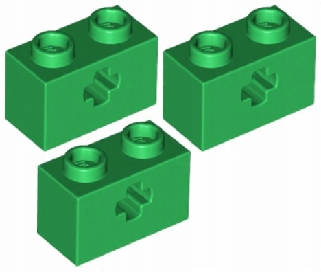 

Lego Technic Klocek 1x2 Zielony (32064/6206248) x3