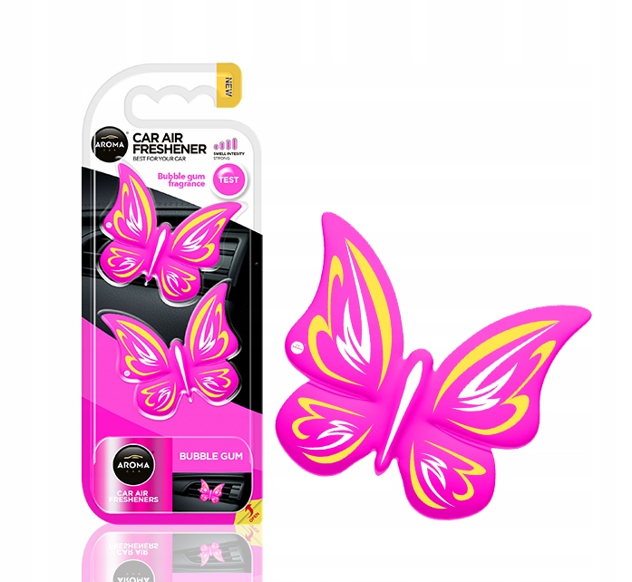 

Zapach Aroma Car Motylki Butterfly Bubble Gum