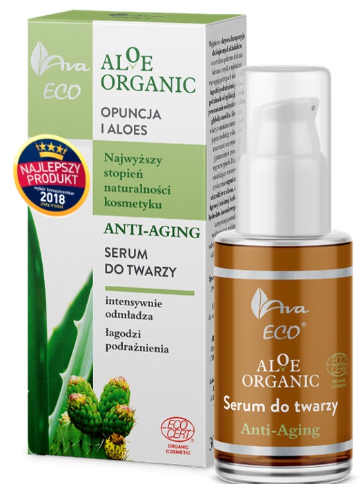 AVA ALOE ORGANIC ŁAGODZĄCE SERUM DO TWARZY