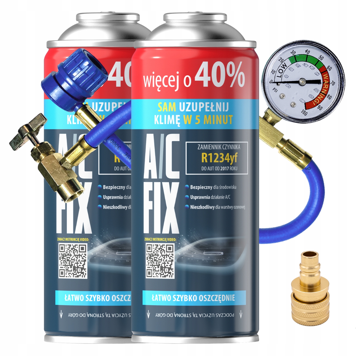 Ac Fix Sada Velký 2x R1234yf Klimatizační Faktor Kabel Adaptér