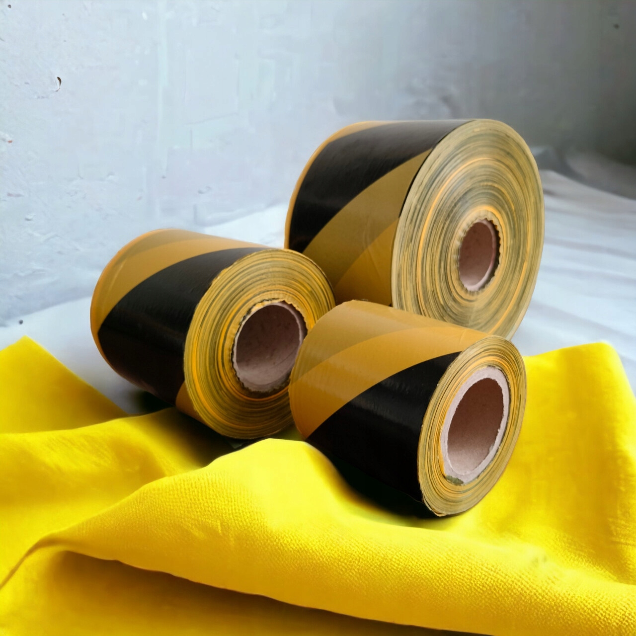 TAŚMA OSTRZEGAWCZA żółto-czarna 100 M 70MM Marka Paper-tech