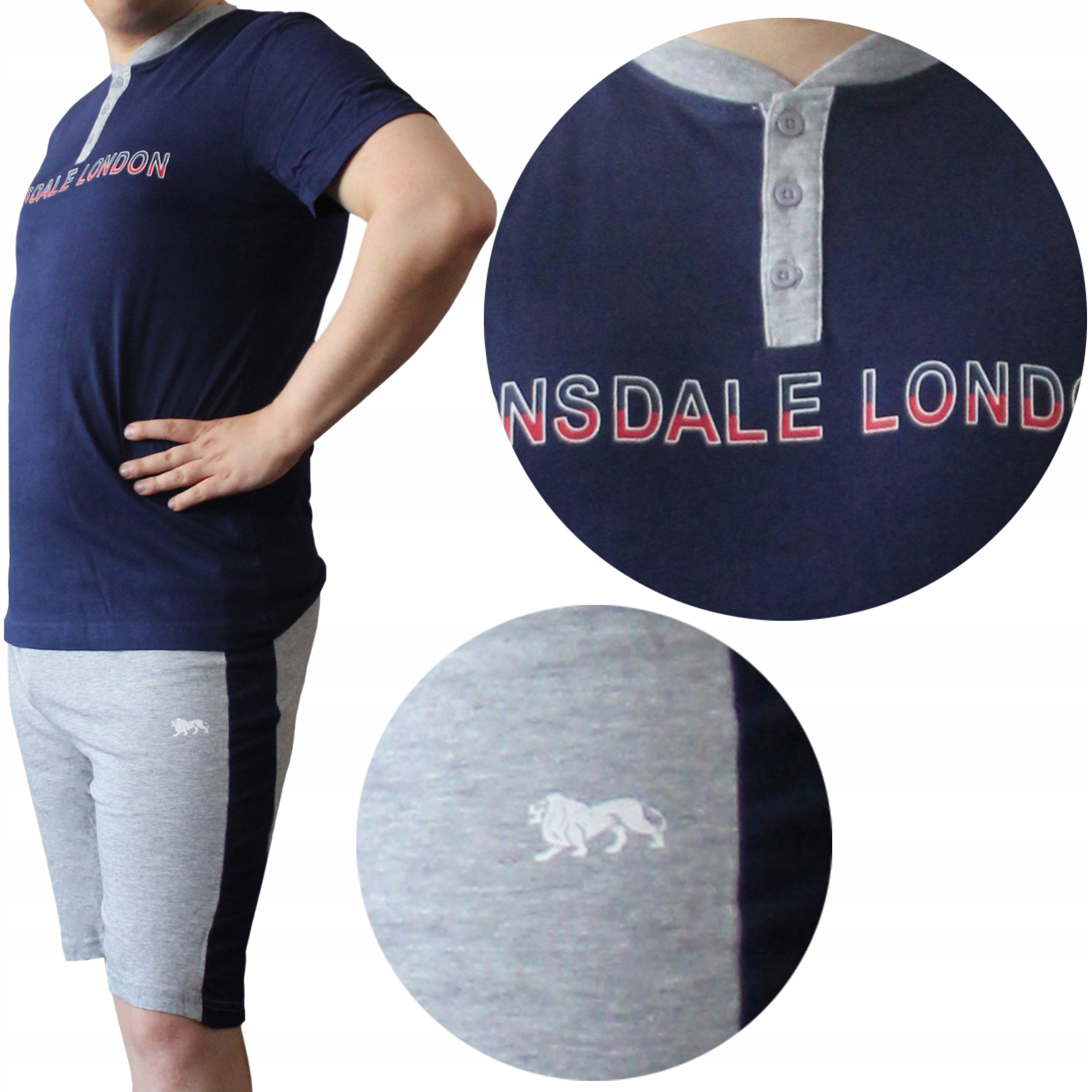 

Piżama męska Lonsdale 22043 krótki rękaw Navy XL