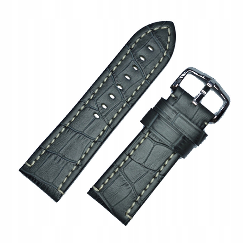 Pásek k hodinkám Hirsch 10902850-2-28 šedý 28 mm