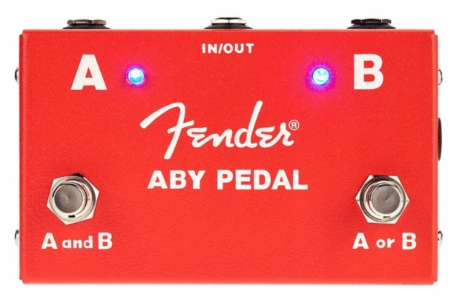 Fender Aby Dvoupedálový nožní spínač True Bypass kovový