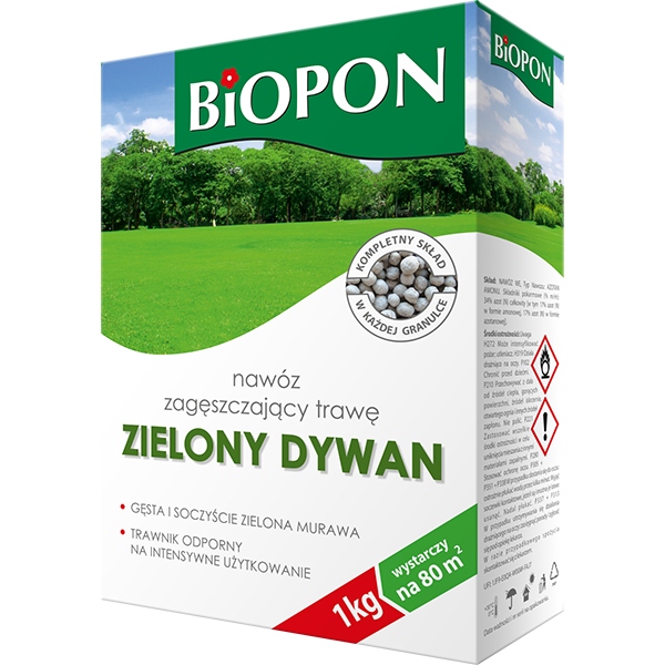 

Nawóz zagęszczający trawę zielony dywan 1kg