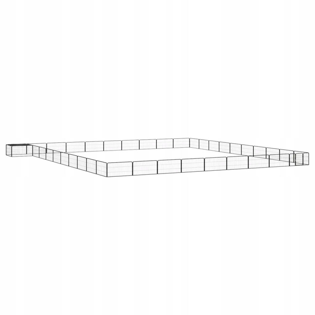 Levně Kotec pro psa, 40 panelů, černá, 100 x 50 cm, ocel