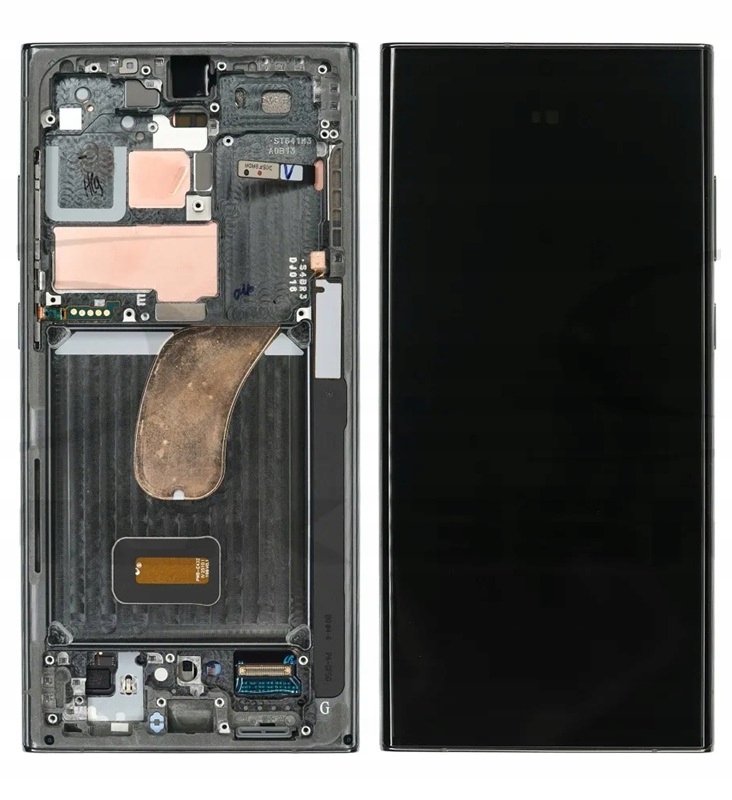 Nowy Ekran LCD Samsung S23 Ultra SM-S918B Z Ramką Zielony