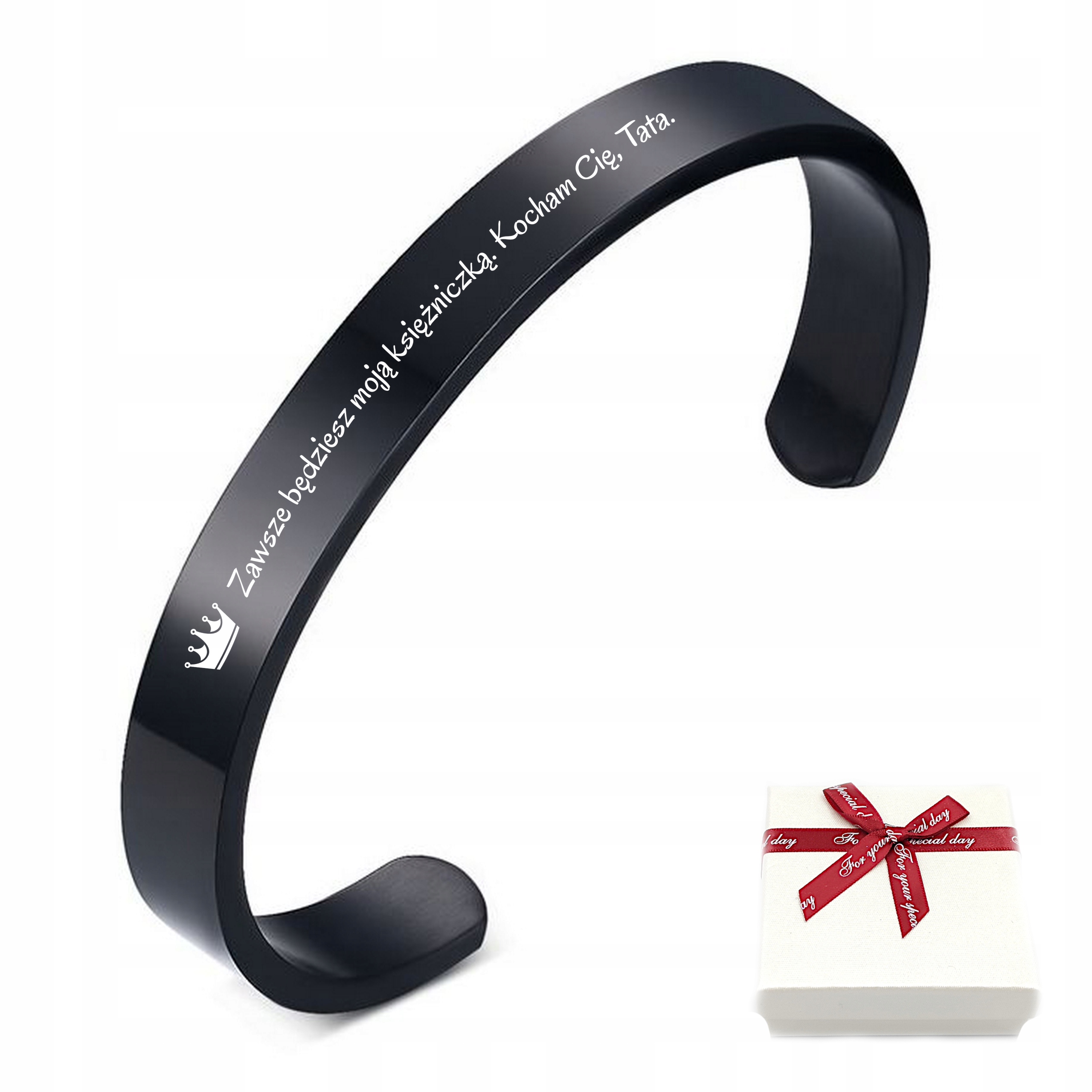 

Bransoletka Czarna Bangla Prezent Tata Dla Córki