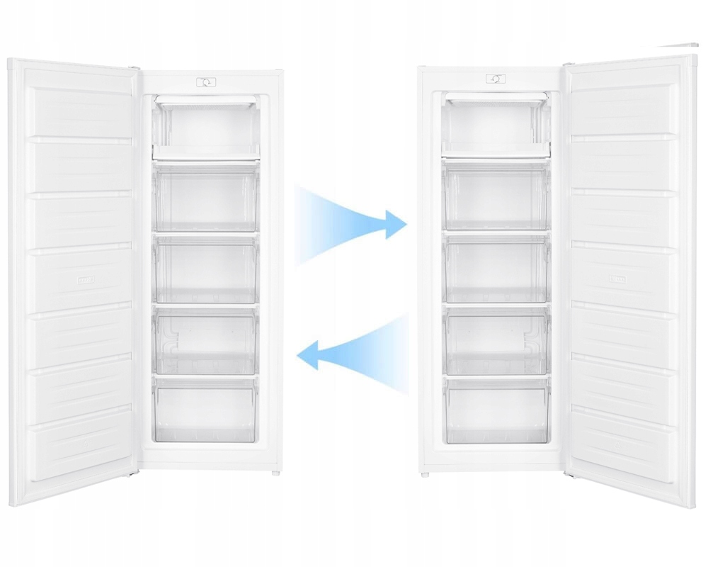 POJEMNA ZAMRAŻARKA SZUFLADOWA 168L BIAŁA 143cm Kolor dominujący biały