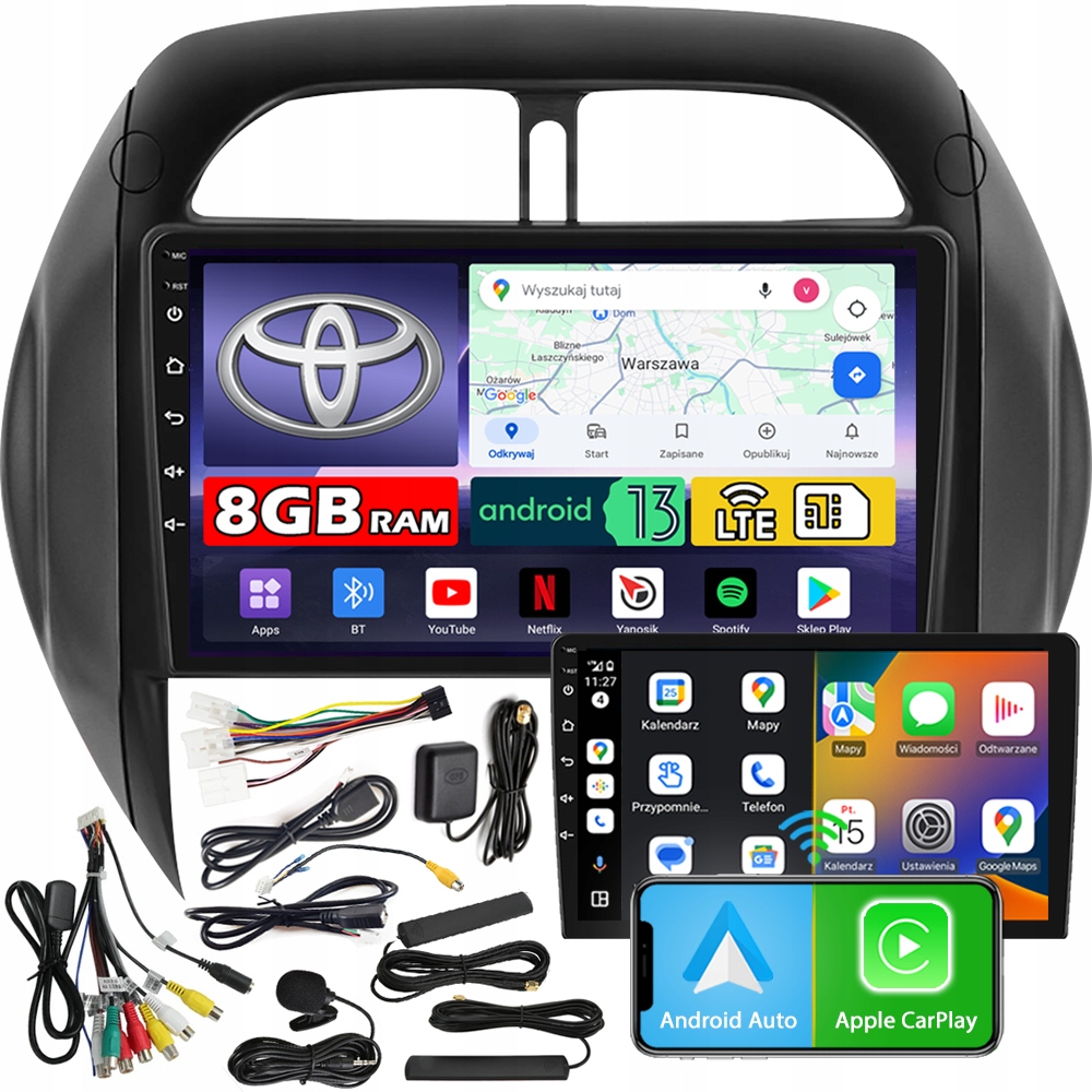 Autorádio Ncs ZQ9 Toyota RAV4 2001-2006 Android Navigácia 8GB Lte