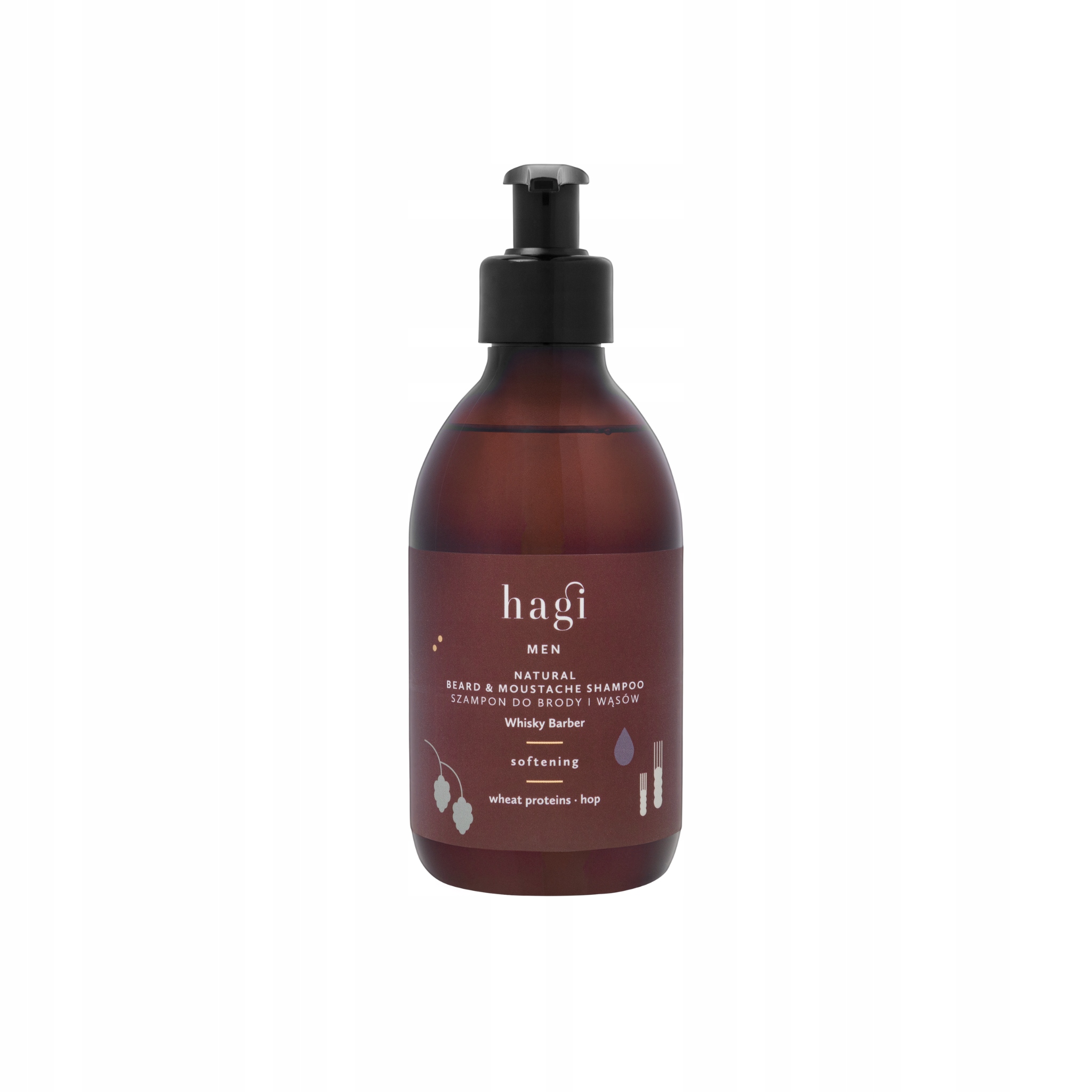 NATURALNY SZAMPON DO BRODY I WĄSÓW WHISKY BARBER 300 ML Hagi