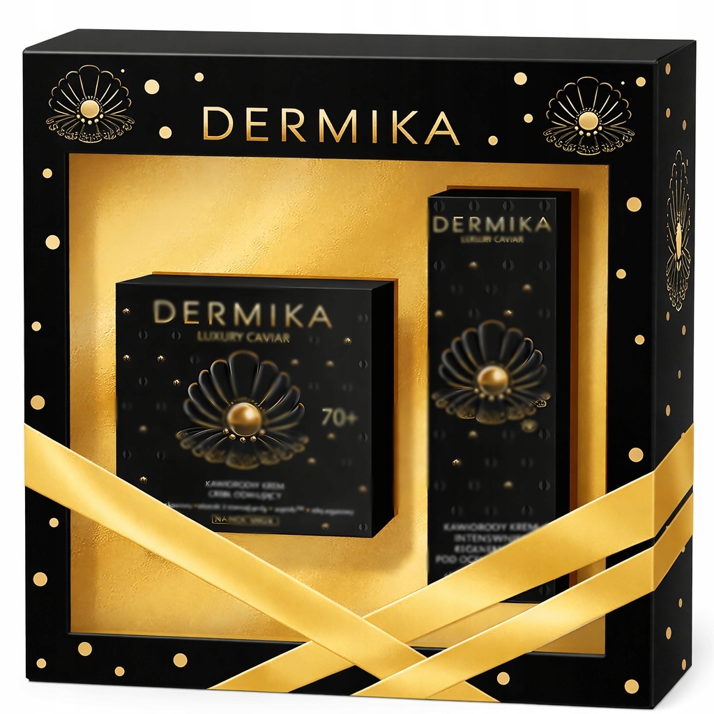 Dermika Luxury Caviar 70+ Zestaw Krem Do Twarzy 50 ML Krem Pod Oczy 15 ML