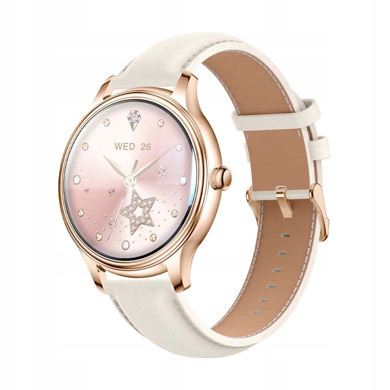 Smart Watch Colmi L28 (zlatý zlatý kožený řemínek)