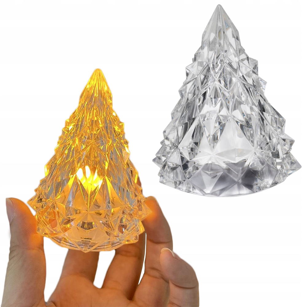 MOCNA ŚWIECZKA LED FIGURKA CHOINKA BIAŁY CIEPLY