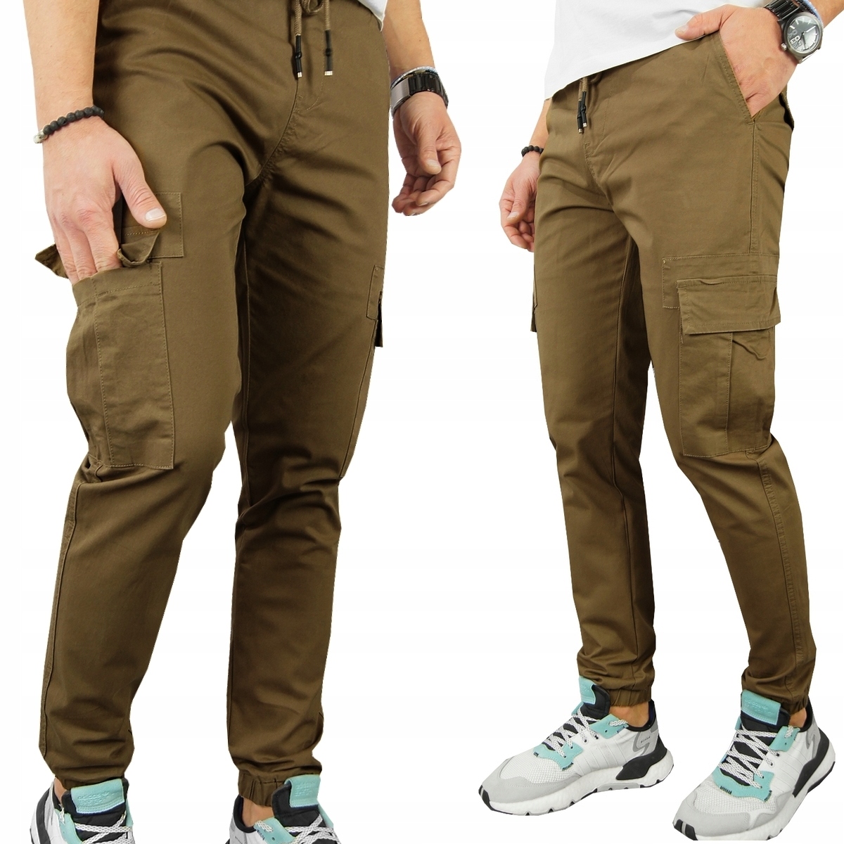 Pánské Kapsáče se 6 Joggerovými Kapsami, elastický pásek na gumičce, velikost XXL