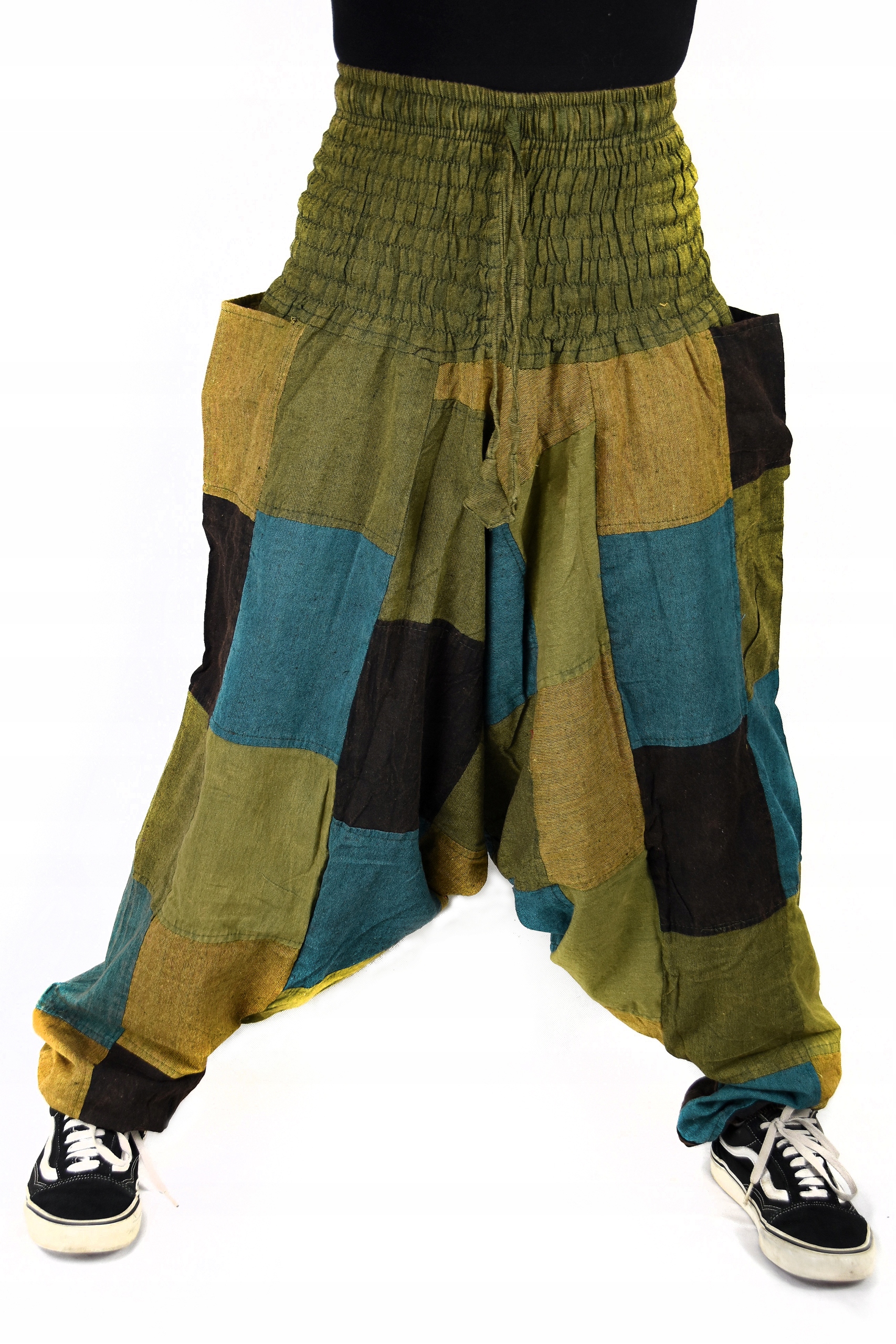 Šavary Nepál Aladinky Jóga Handmade Barevné Patchwork dlouhé
