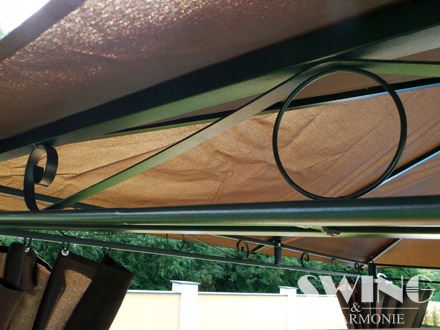 PAWILON OGRODOWY 3X4 NAMIOT OGRODOWY OŚWIETLENIE LED ZASŁONY BRĄZOWY BRĄZ Typ pawilon